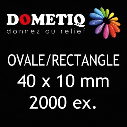 Rectangle/Ovale 40 x 10 mm...