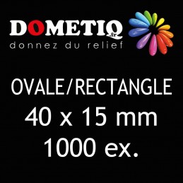 Rectangle/Ovale 40 x 15 mm...