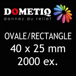 Rectangle/Ovale 40 x 25 mm...